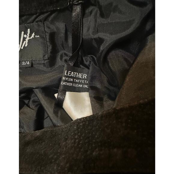 Vintage Black Leather Skirt - Picture 4 of 5